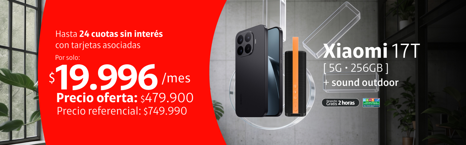 Xiaomi 17T 256GB + Sound Outdoor en 24 cuotas de 19.996