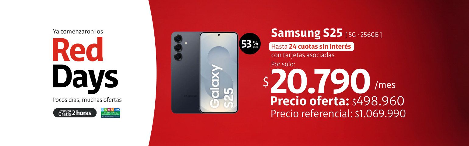 Samsung S25 256GB 5G en 24 cuotas de 20.790
