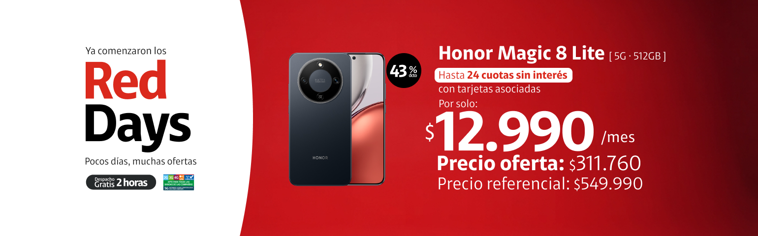 HONOR Magic 8 Lite 5G 512GB en 24 cuotas de 12.990