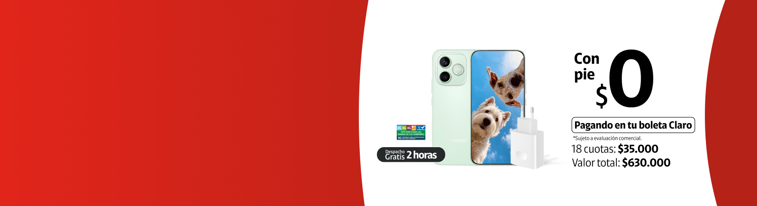 Honor 600e 5G 512GB llévalo en 18 cuotas de $35.000