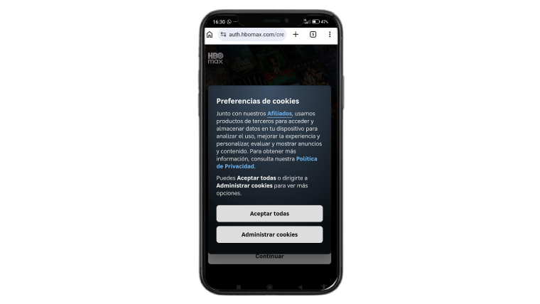 Paso 3 activación hbomax