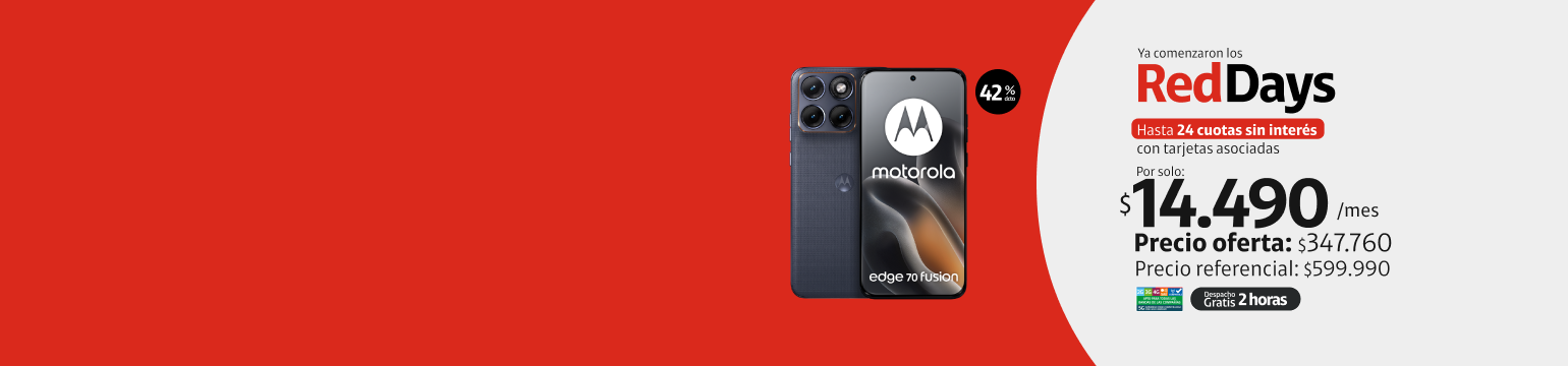 MOTOROLA Edge 70 Fusion 5G 256GB MOTOROLA Edge 70 Fusion 5G 256GB en 24 cuotas de $14.490