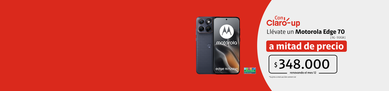 Motorola Edge 70 5G 512GB Mitad de precio $348.000