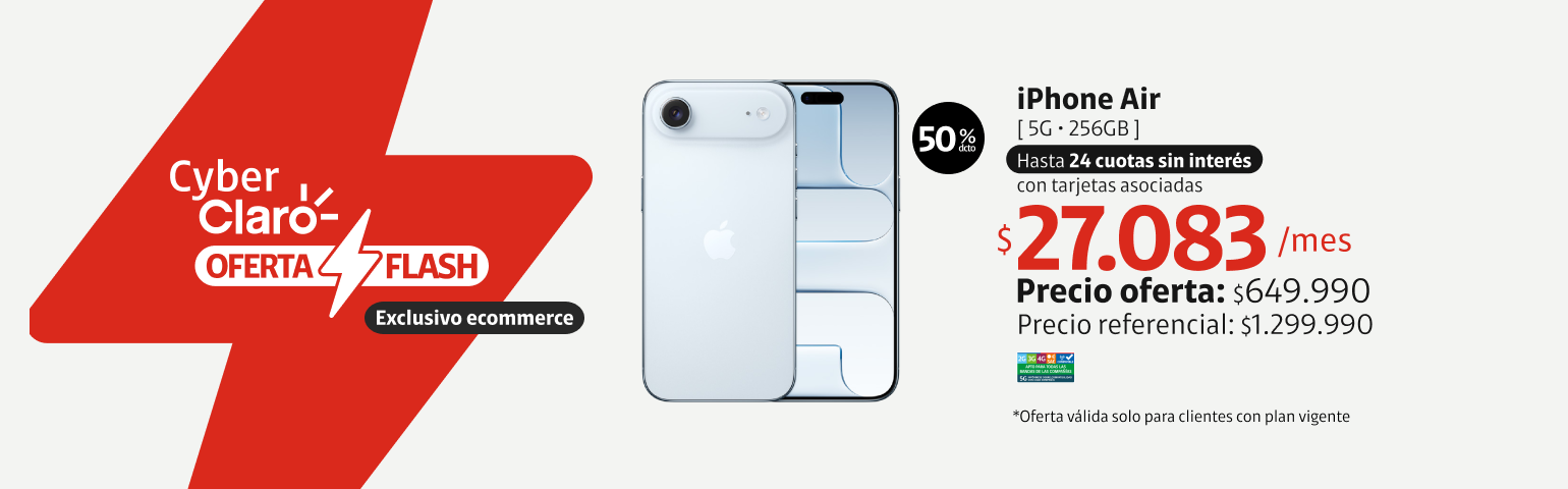 iPhone Air 256GB iPhone Air 256GB en 24 cuotas de 27.083
