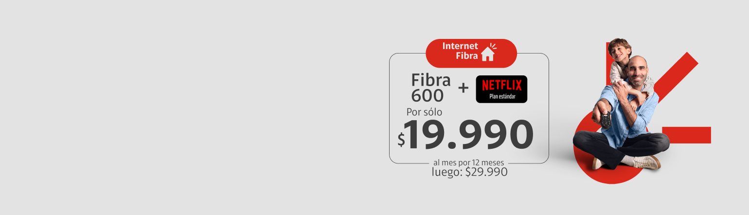 Doble Pack La fibra más grande del país incluye Netflix
