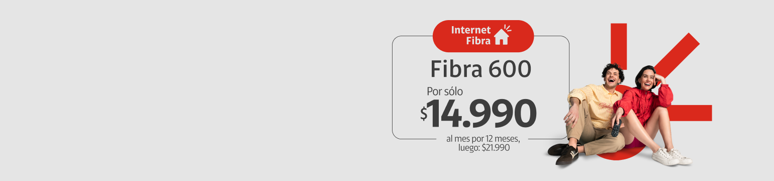 fibra 600 Fibra 600 a 14.990 x 12 meses luego 21.990