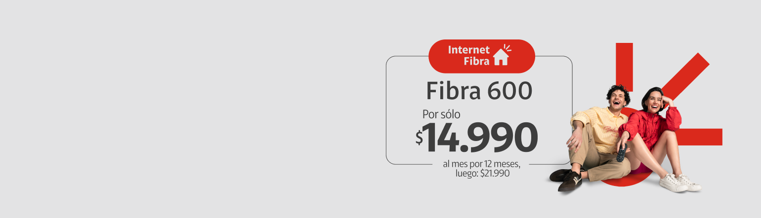 fibra 600 a solo 14.990 La fibra más grande del país incluye Netflix