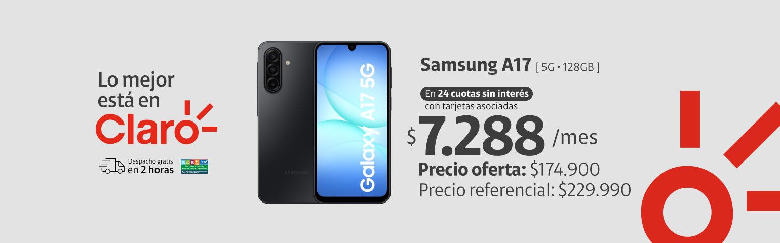Samsung A17 en 24 cuotas de 7.288